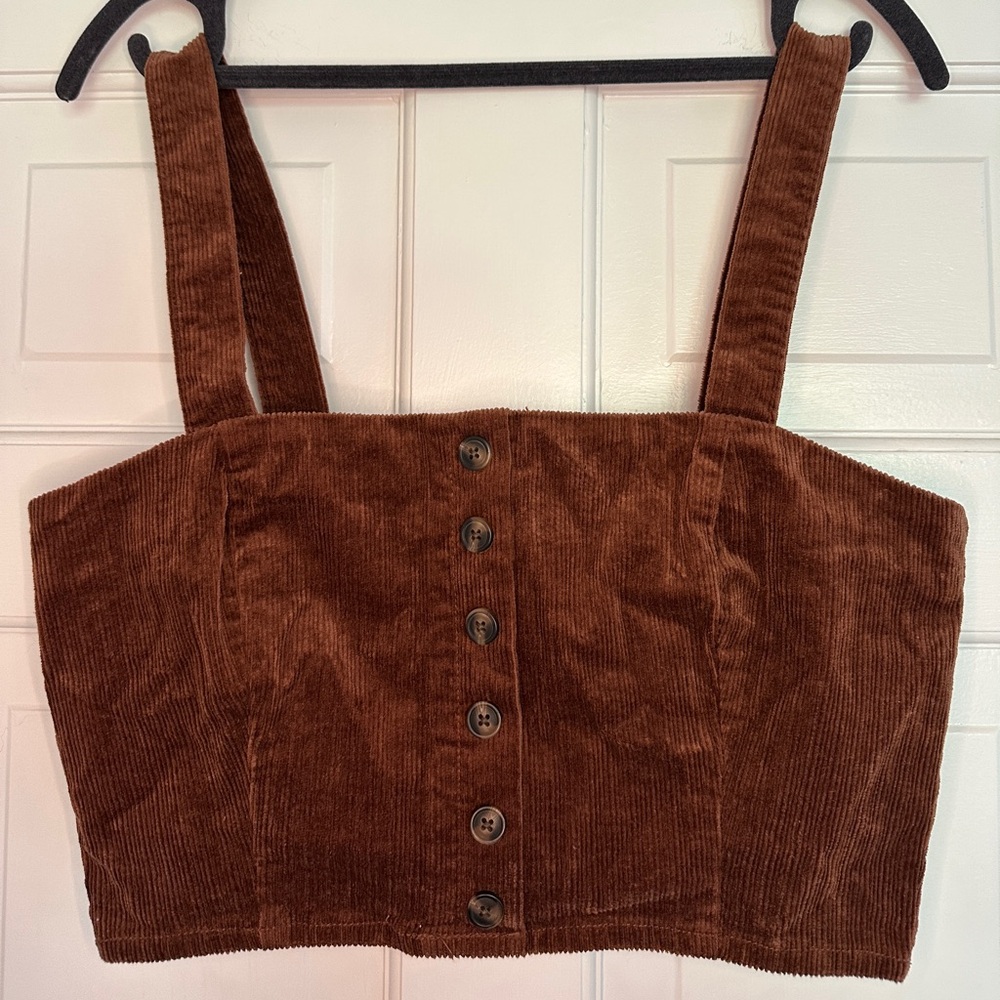 Forever 21 Brown Corduroy Tank Top